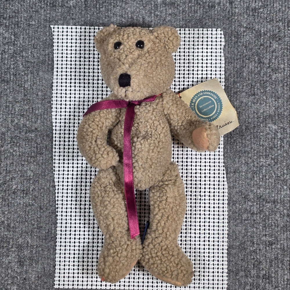 Boyds Bears Ace Bruin Plush Teddy Bear Vintage J.B. Bean Investment Collectables